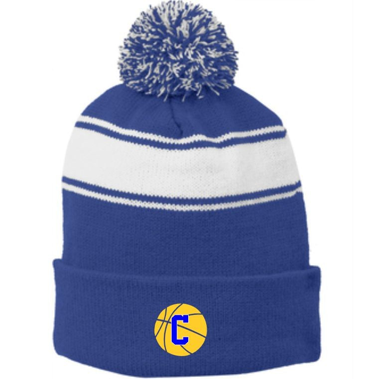 Carmel Basketball pom beanie