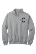Unisex grey 1/4 zip sweatshirt